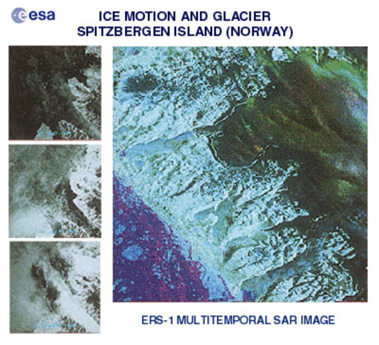 Ice motion and glacier - Spitzbergen island (Norway)
