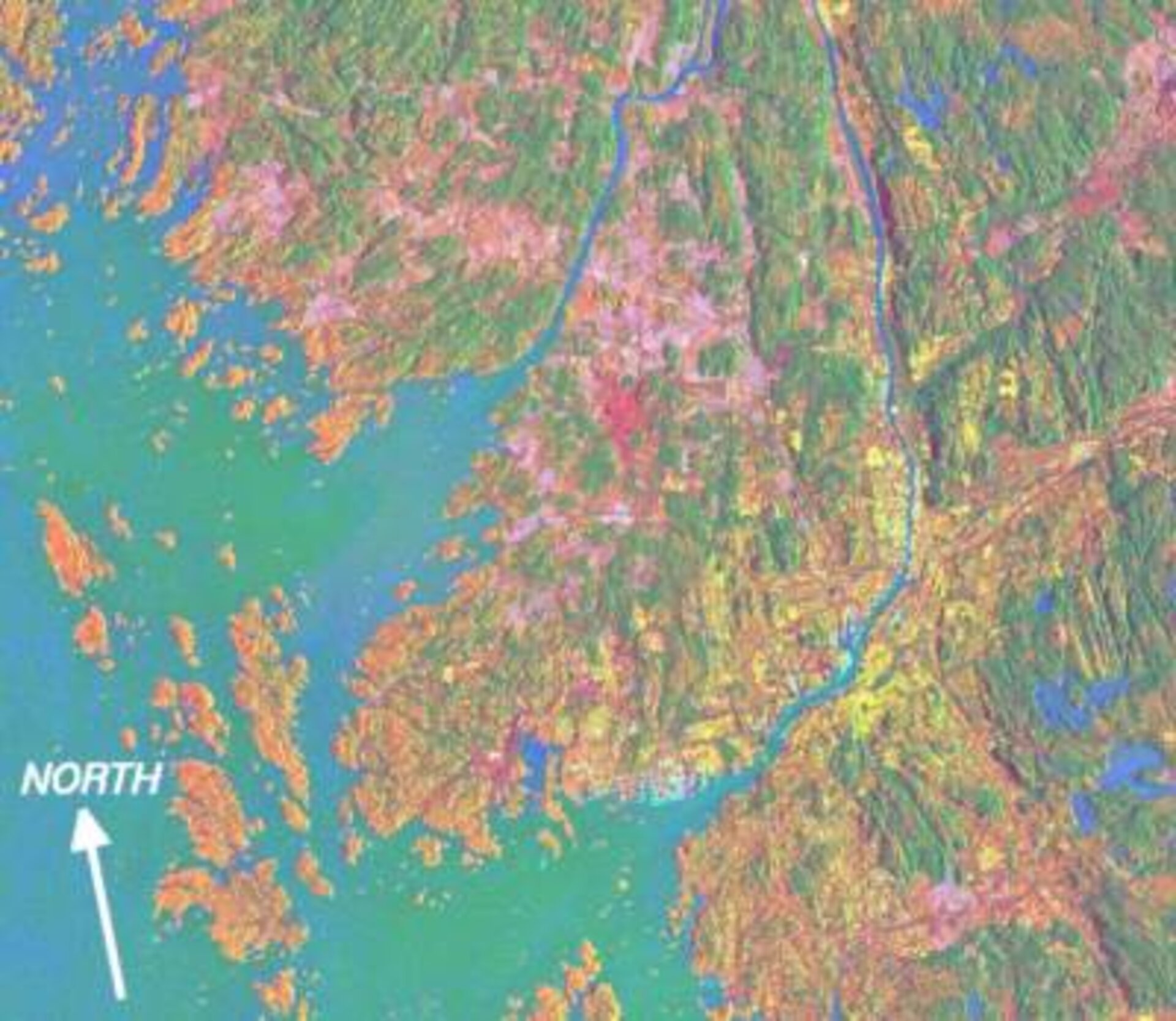 Interferometric SAR image over Gothenburg