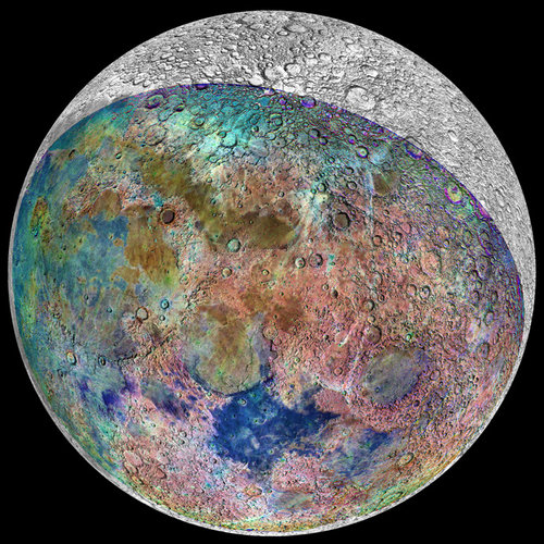 False colour image of the Moon