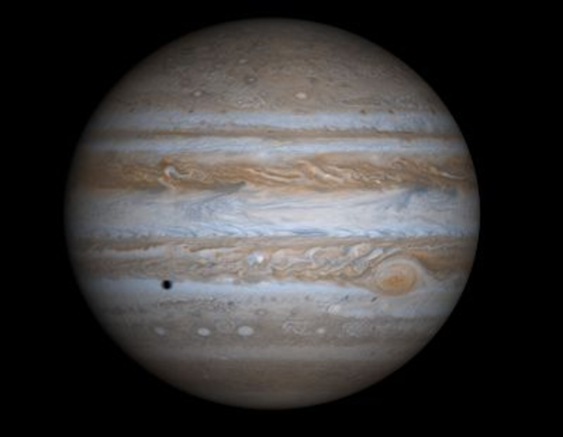 True-colour simulated view of Jupiter (NASA/JPL)