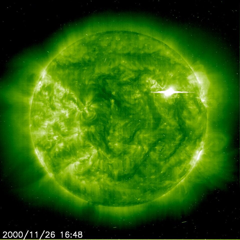 A solar flare, 26-Nov-2000
