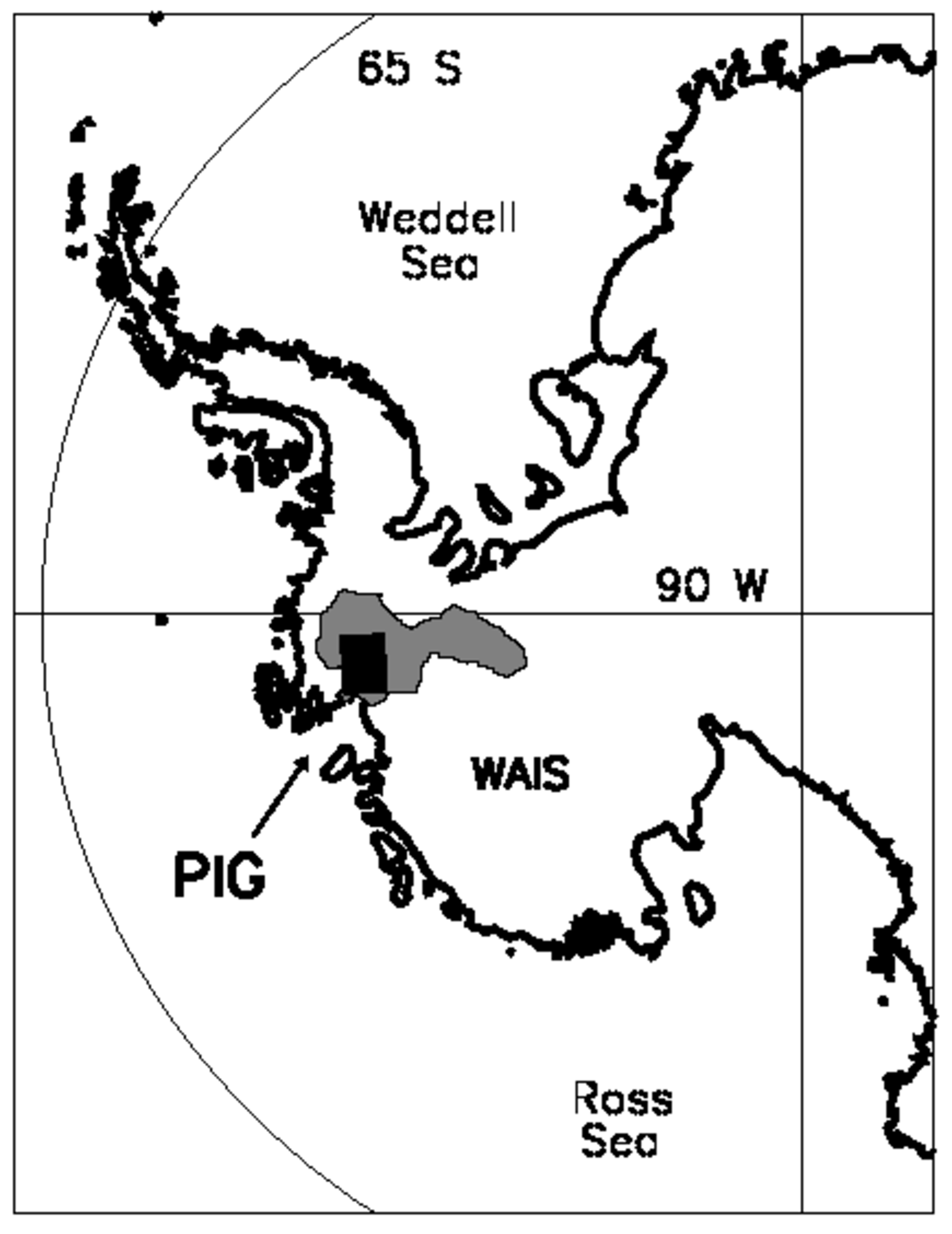 Map of Western Antarctica