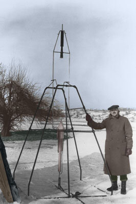 The first liquid-fueled rocket