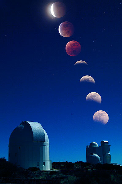 Eclipse lunar en el Observatorio del Teide, Tenerife - Artemis