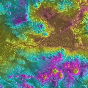 ERS-1/ERS-2 Tandem Digital Elevation Model over Barstow California.