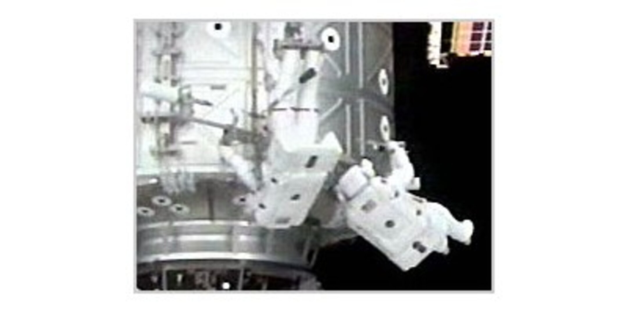 STS-100 First spacewalk