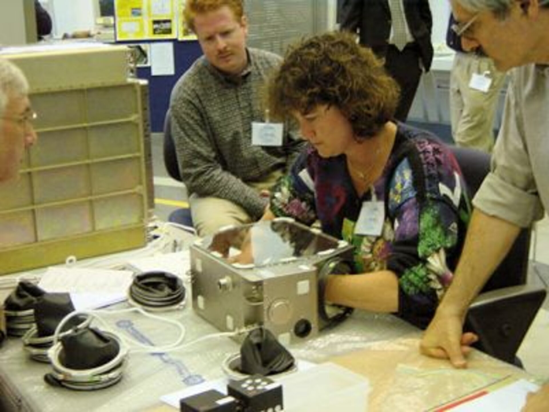 Astronaut Laurel Blair Salton Clark training with Biopack