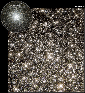 Globular cluster M22 (combined view)