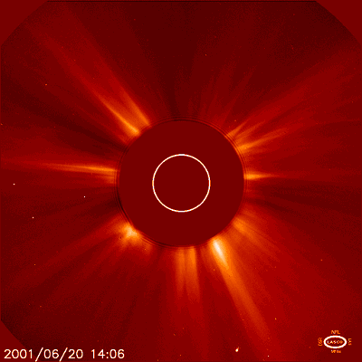 SOHO kan de buitenste atmosfeer van onze ster waarnemen