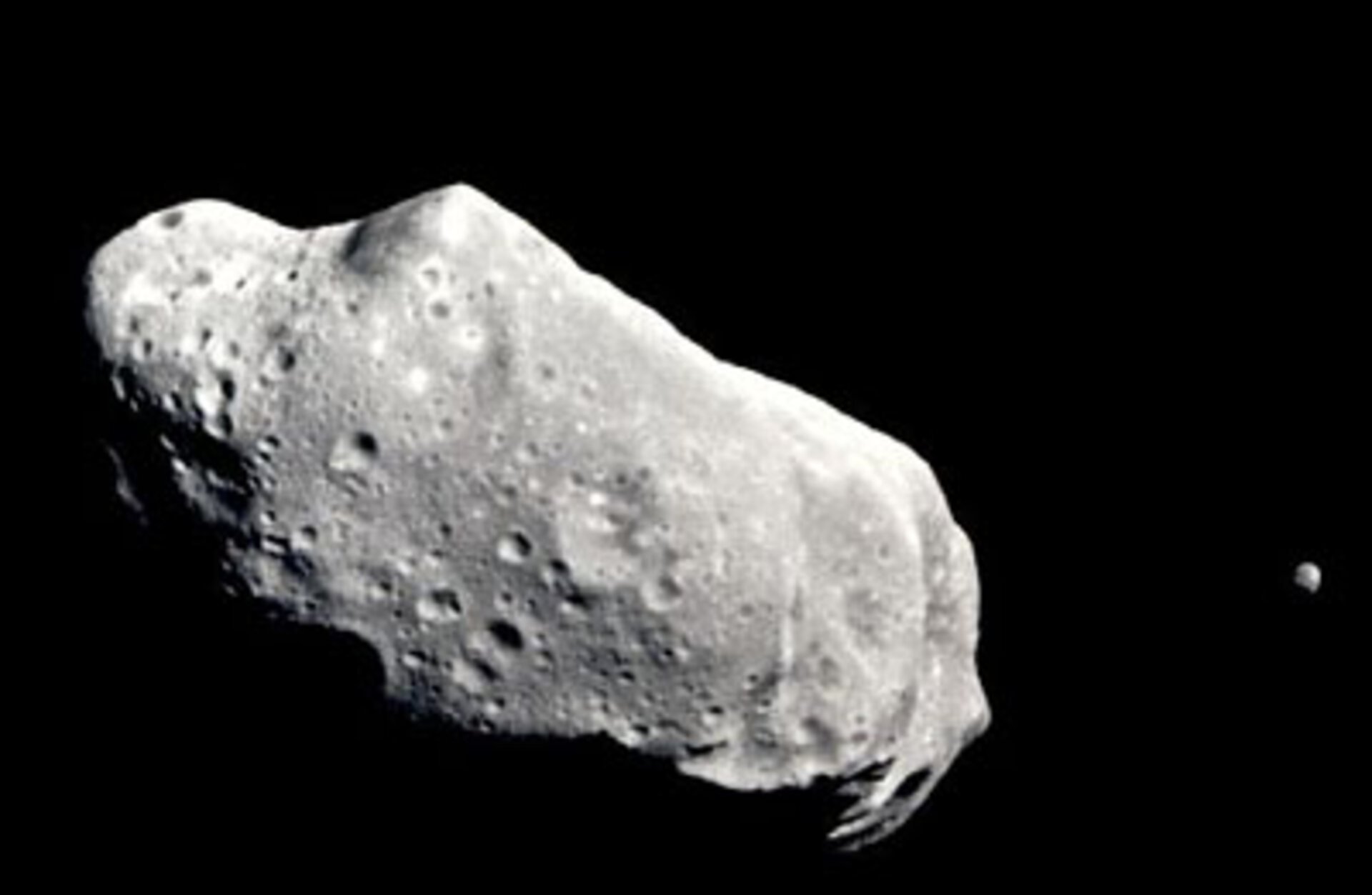 Asteroid 243 Ida and its newly discovered moon, Dactyl