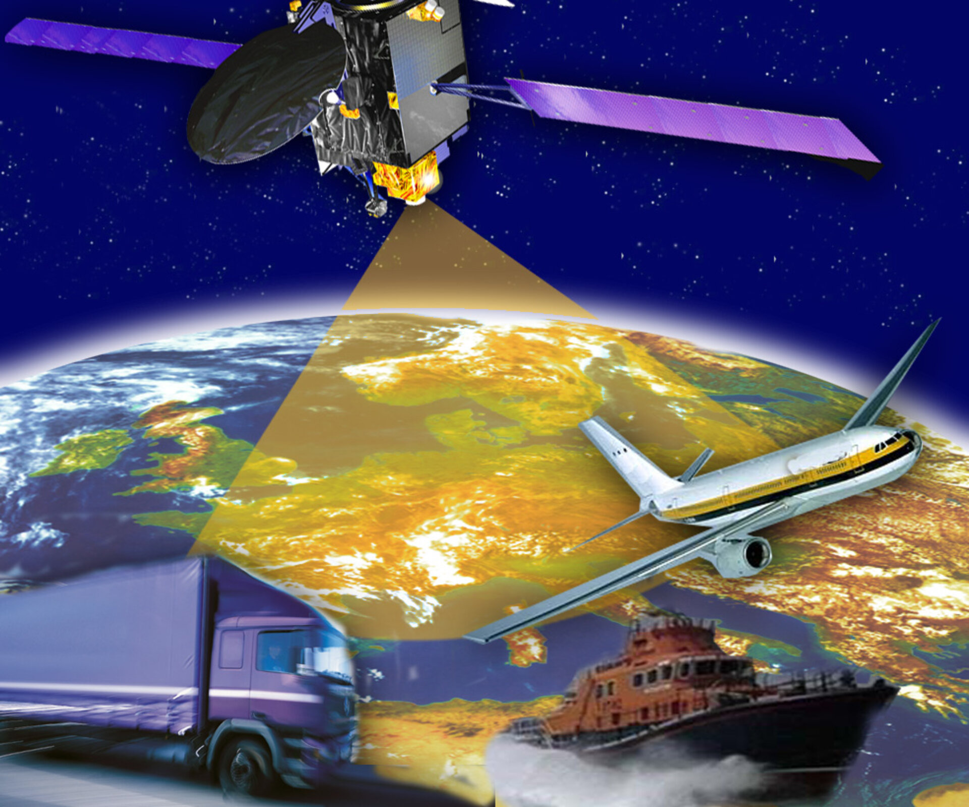 Using space technology for civil aviation