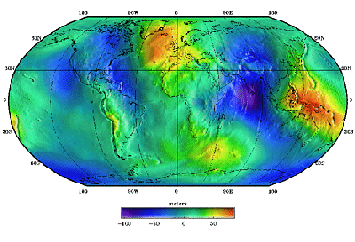 Voorbeeld van een geoïde