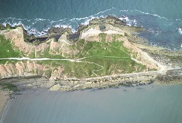 Coastal erosion in Filey Bay