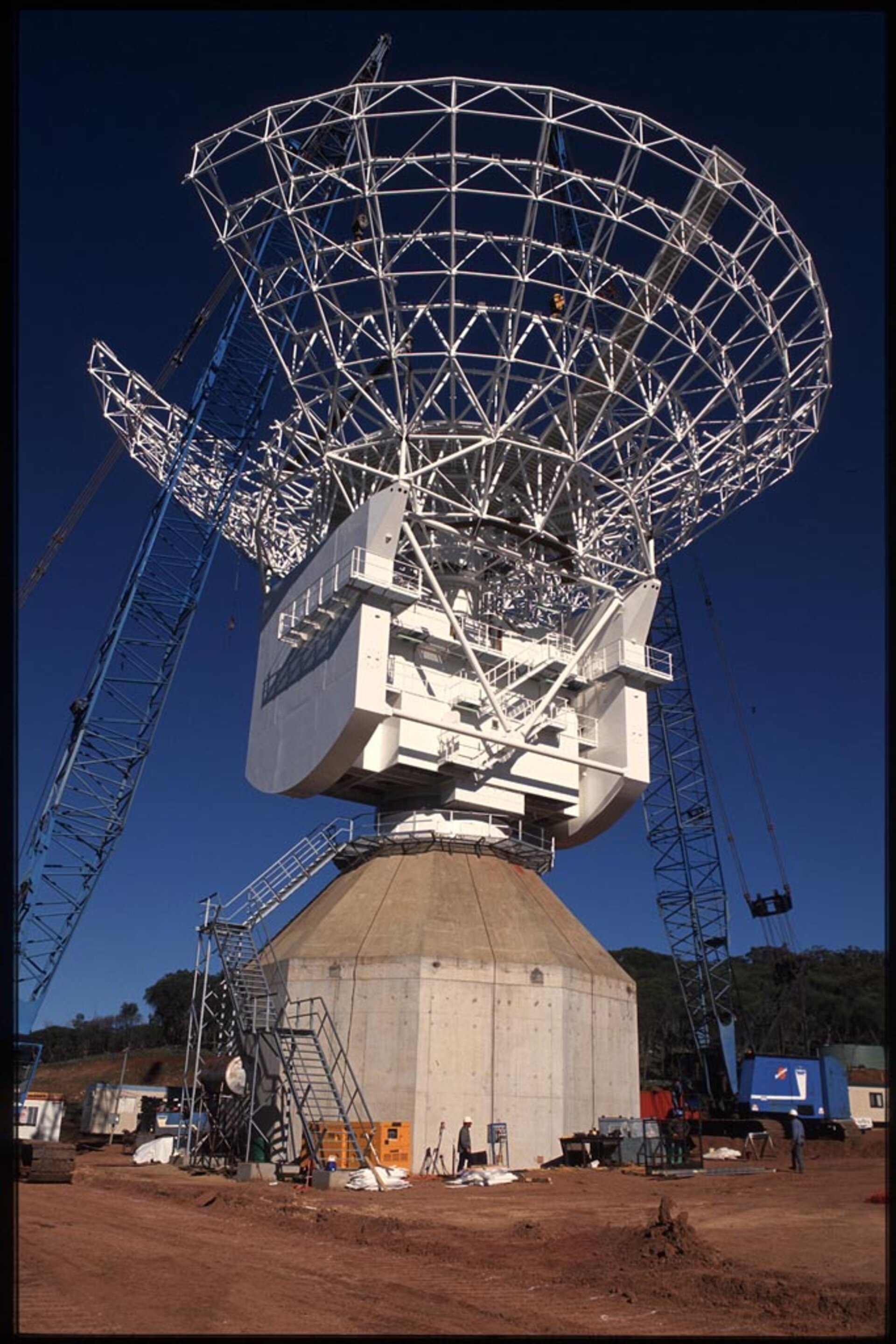 The framework of ESA's new antenna at New Norcia, Australia