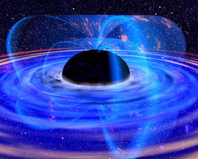 Black hole monster in a spin releases energy