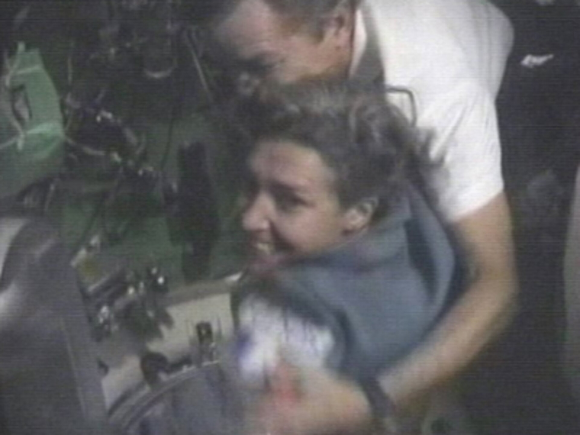 ESA astronaut Claudie Haigneré enters ISS