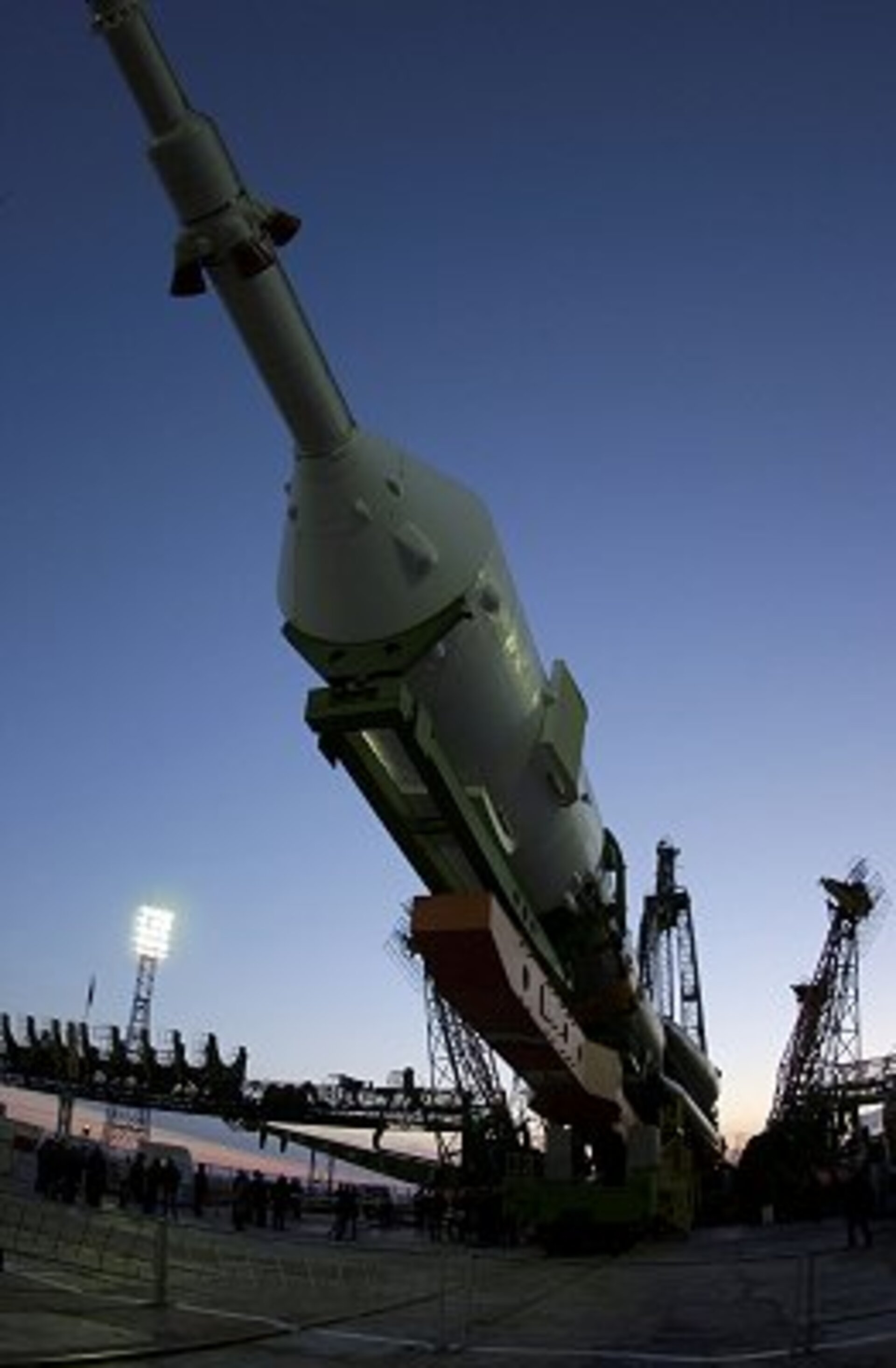 Transfer of Soyuz to launch pad