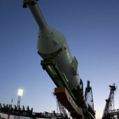 Soyuz transfer to launch pad