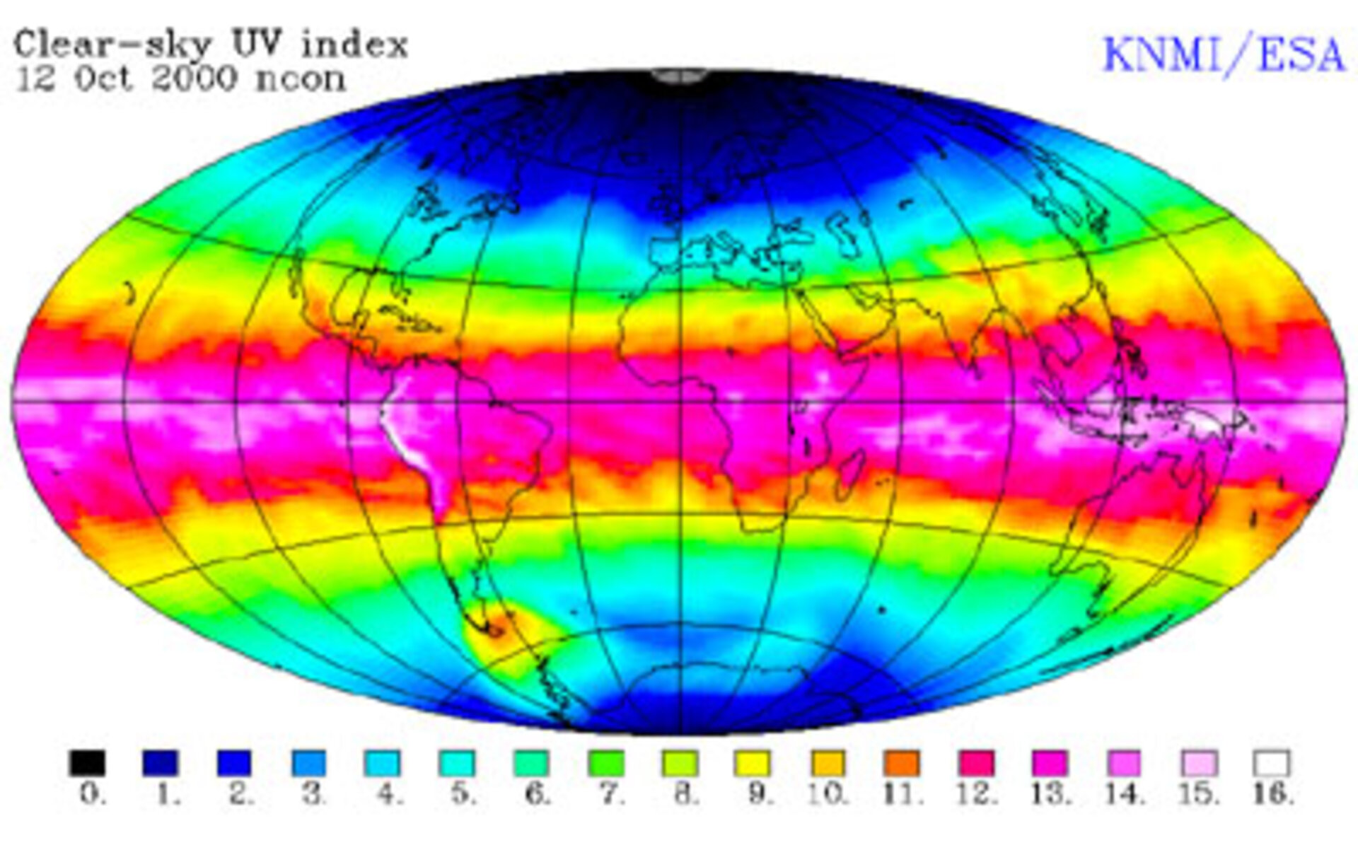 High UV radiation over South America