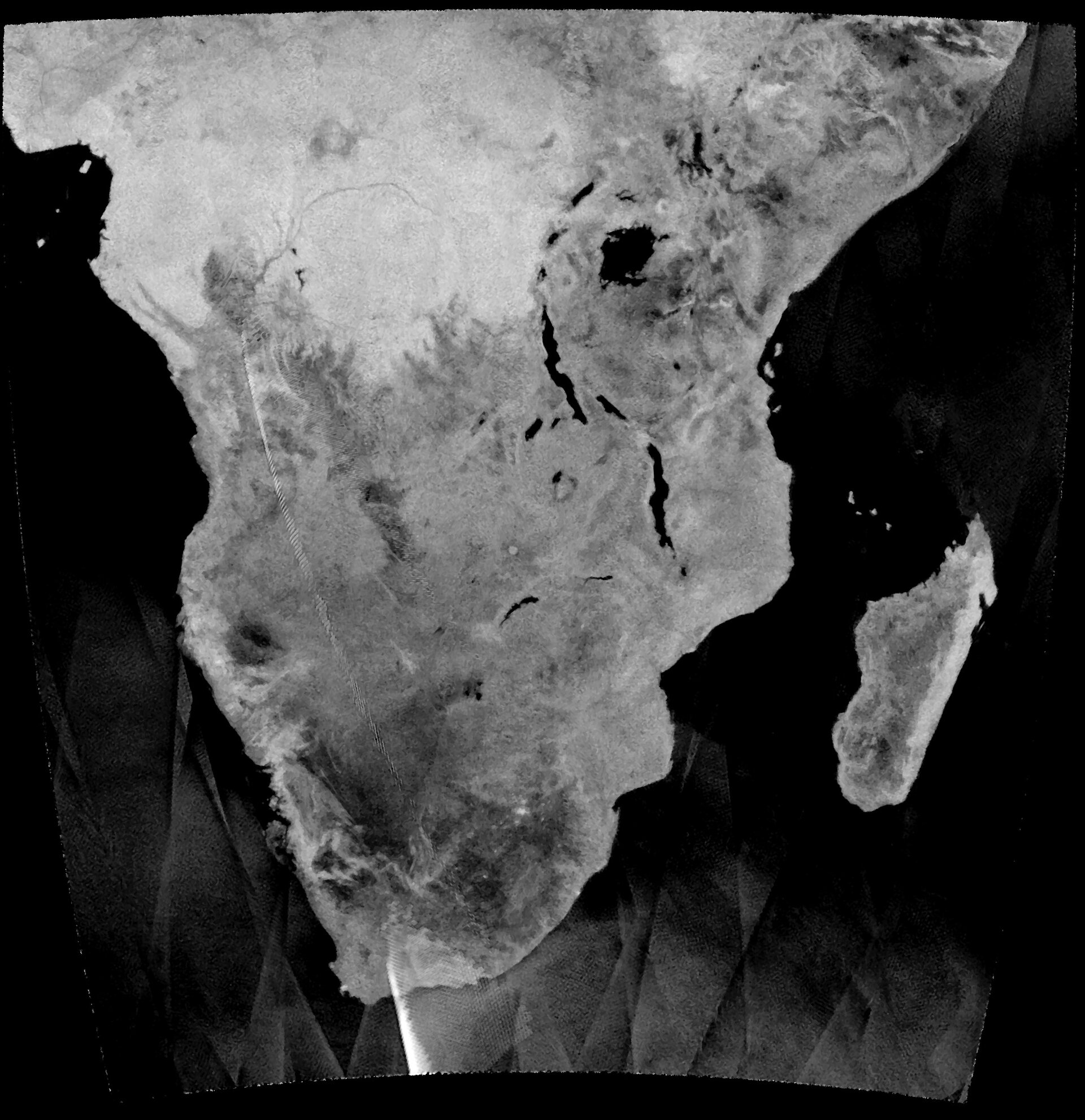 Scatterometer image of  South Africa