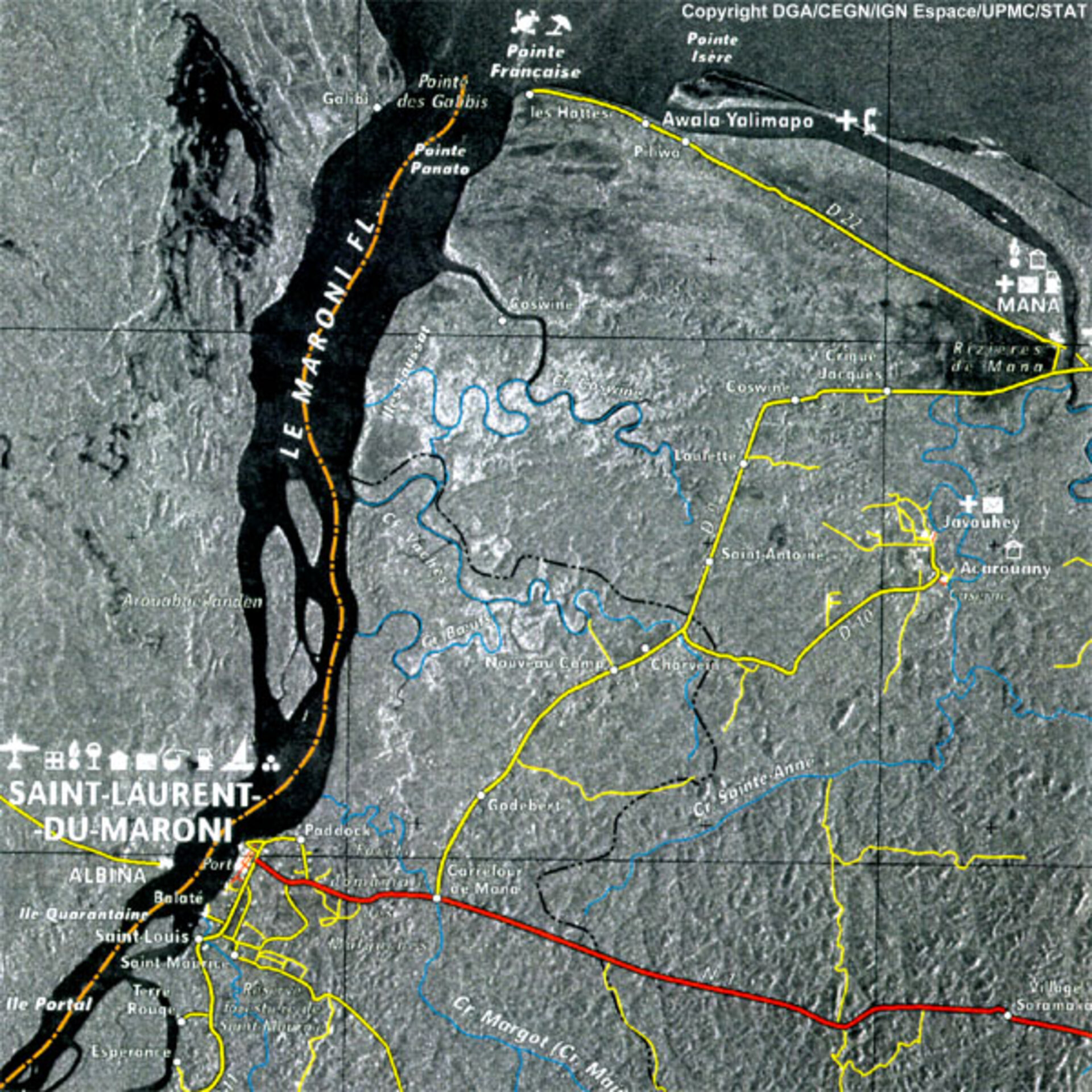 French Guiana spacemap