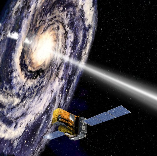 An artist's impression of the Integral spacecraft