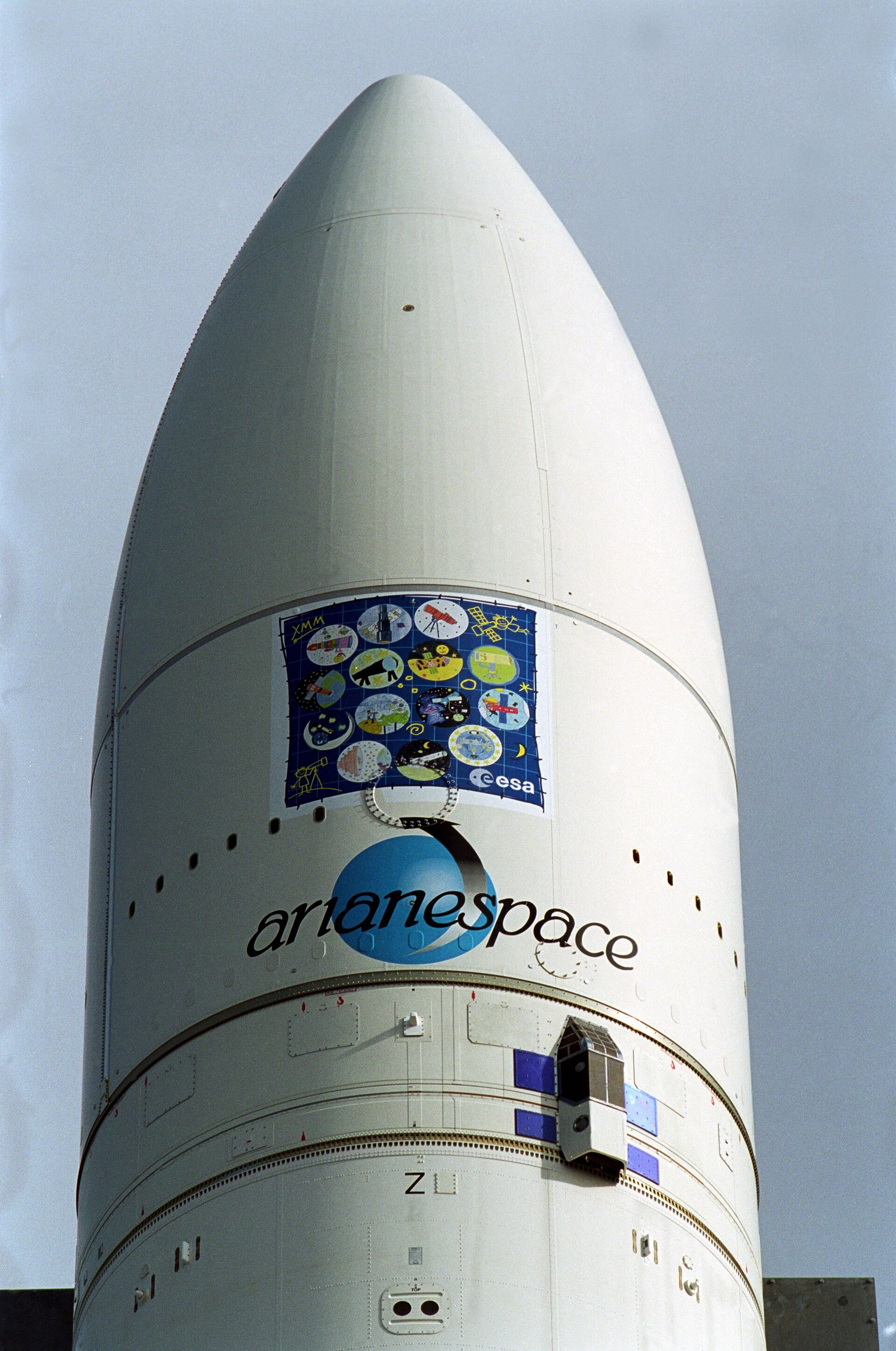 Ariane 504 fairing detail (including XMM logo)