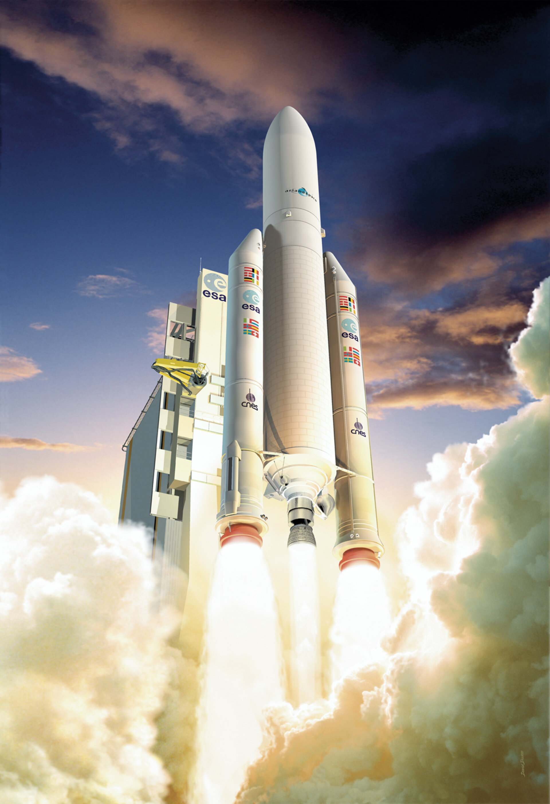 Artist's impression of an Ariane 5 ECA