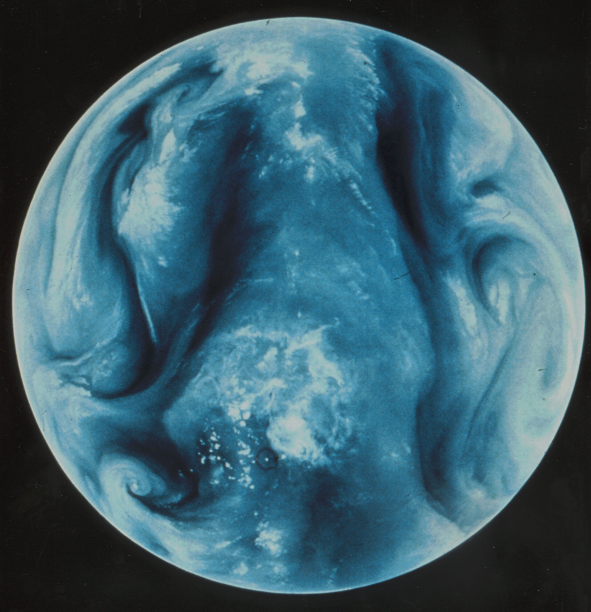 Picture of Earth taken by Meteosat in water vapour channel