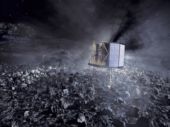 Rosetta’s Philae lander on comet nucleus