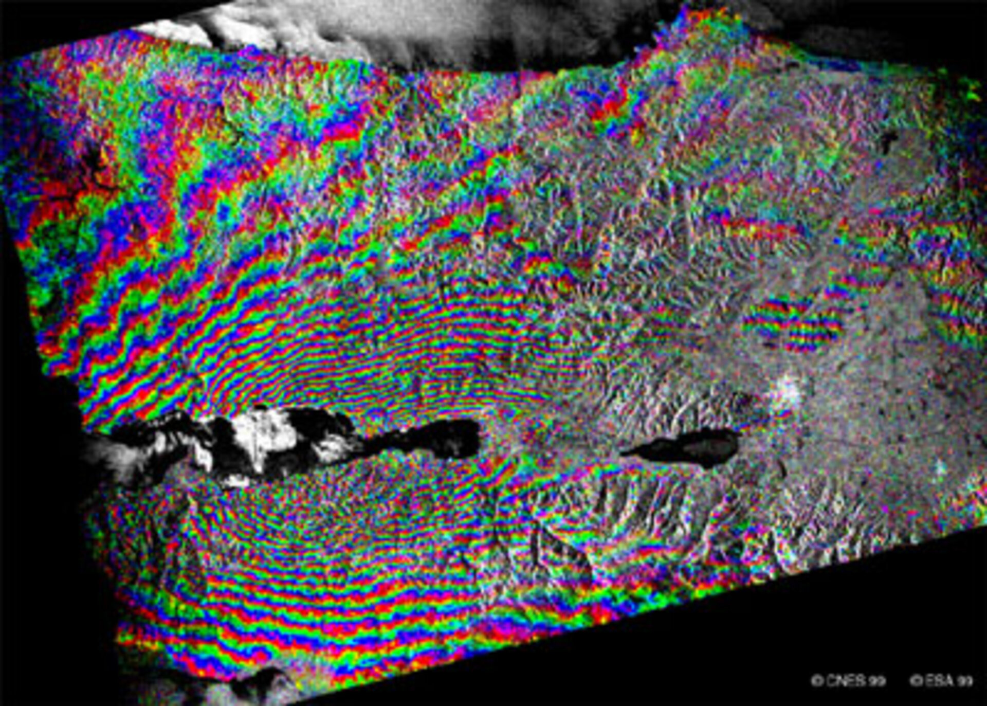 Satellite image of the 1999 earthquake in Turkey