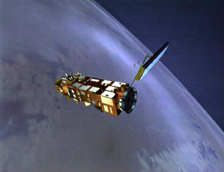 Envisat with solar arrays deployed