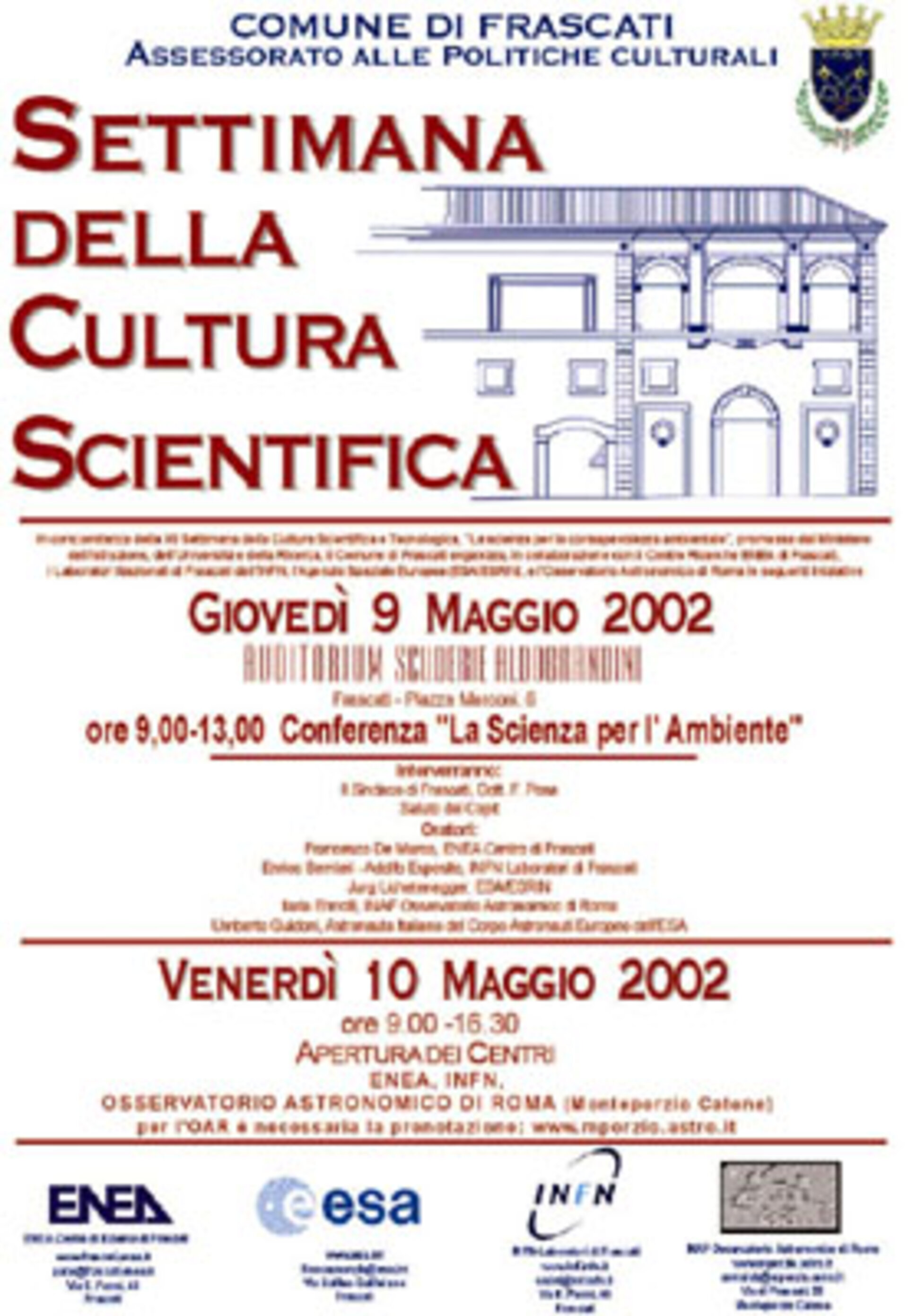 Poster of the events related to the "Settimana della Scienza" organised from the Italian Minister of Education.