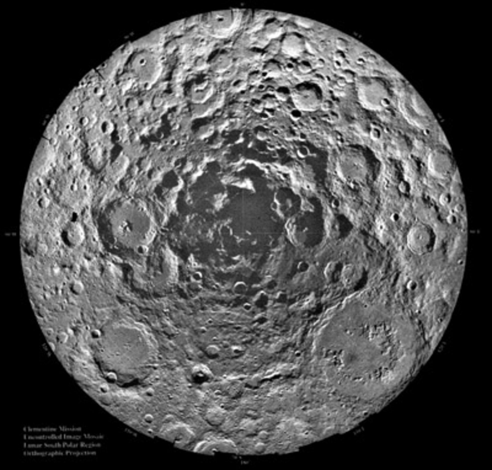 SMART-1 will be looking at the darker parts of the Moon’s south pole