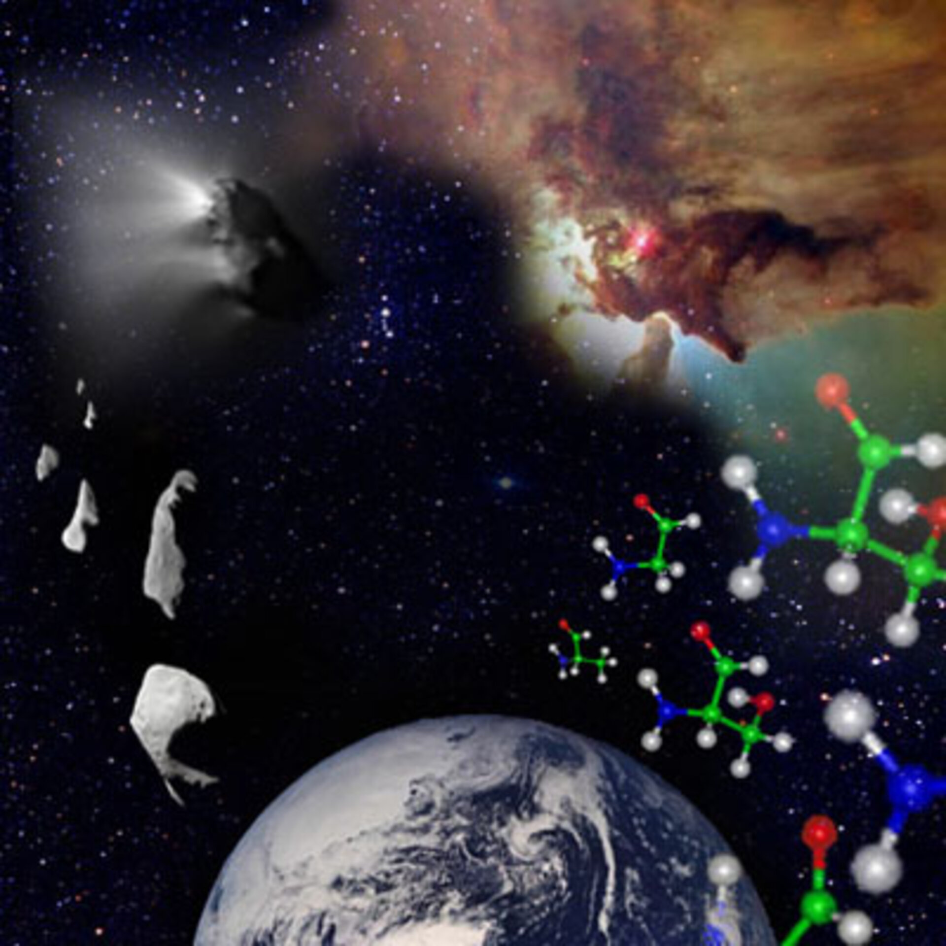 Did the main ingredients for life come from outer space?