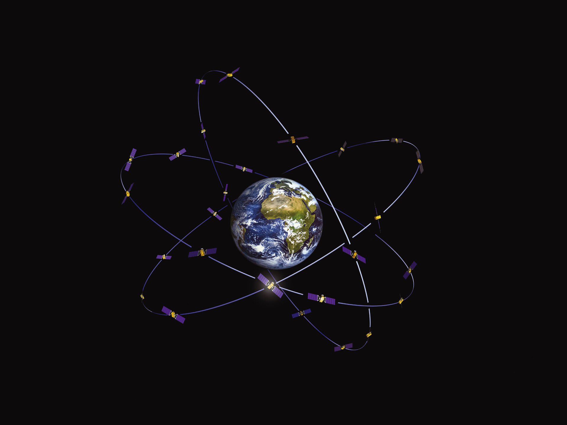 Galileosatelliten im Orbit
