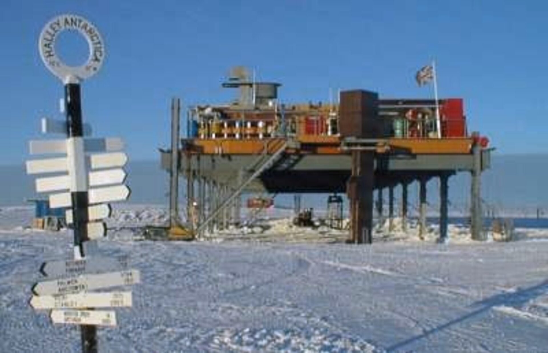 Brittien Halley-asema Etelämantereella.