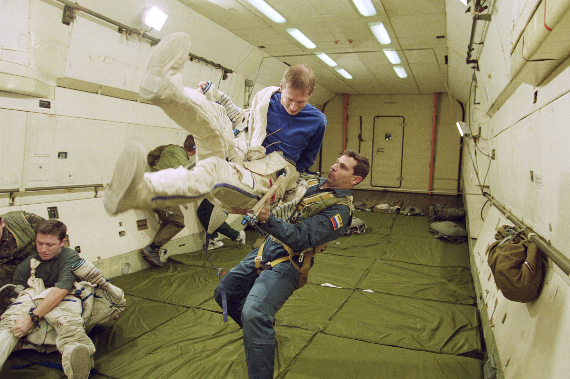 The European astronaut Frank De Winne during his Zero G flight