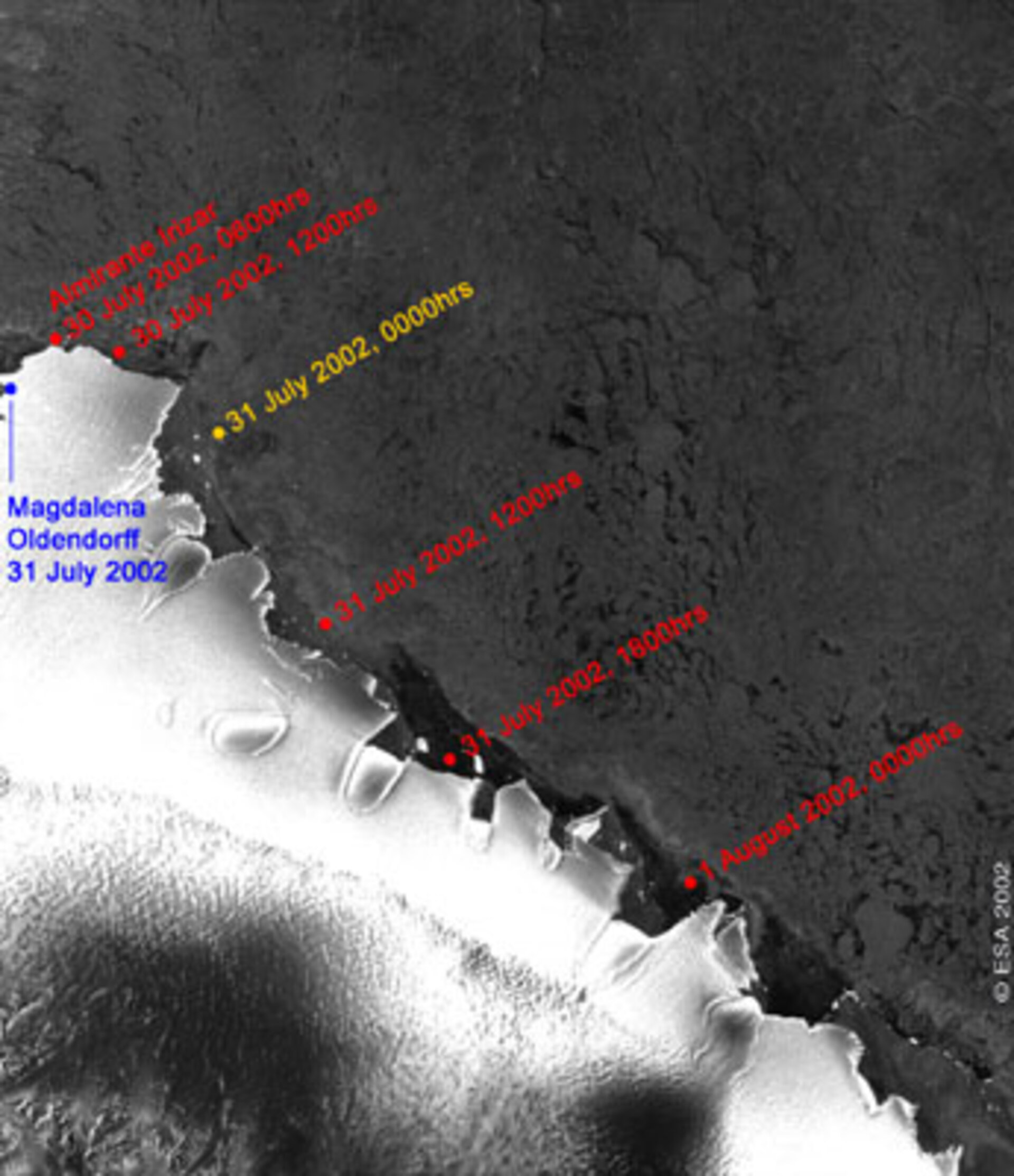 Das ASAR-Radar unterstützt die Rettungsmission in der Antarktis
