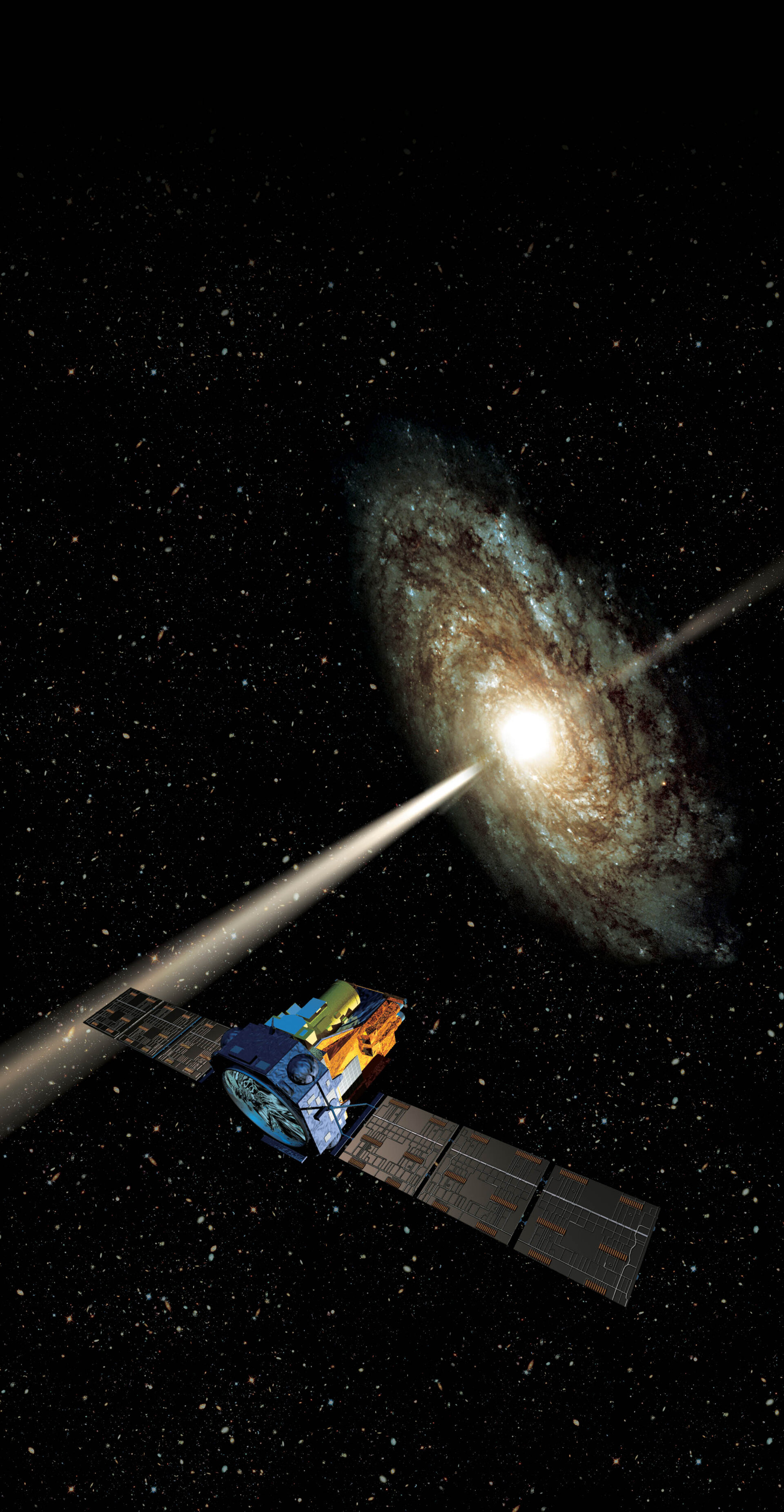 An artist's impression of the Integral spacecraft