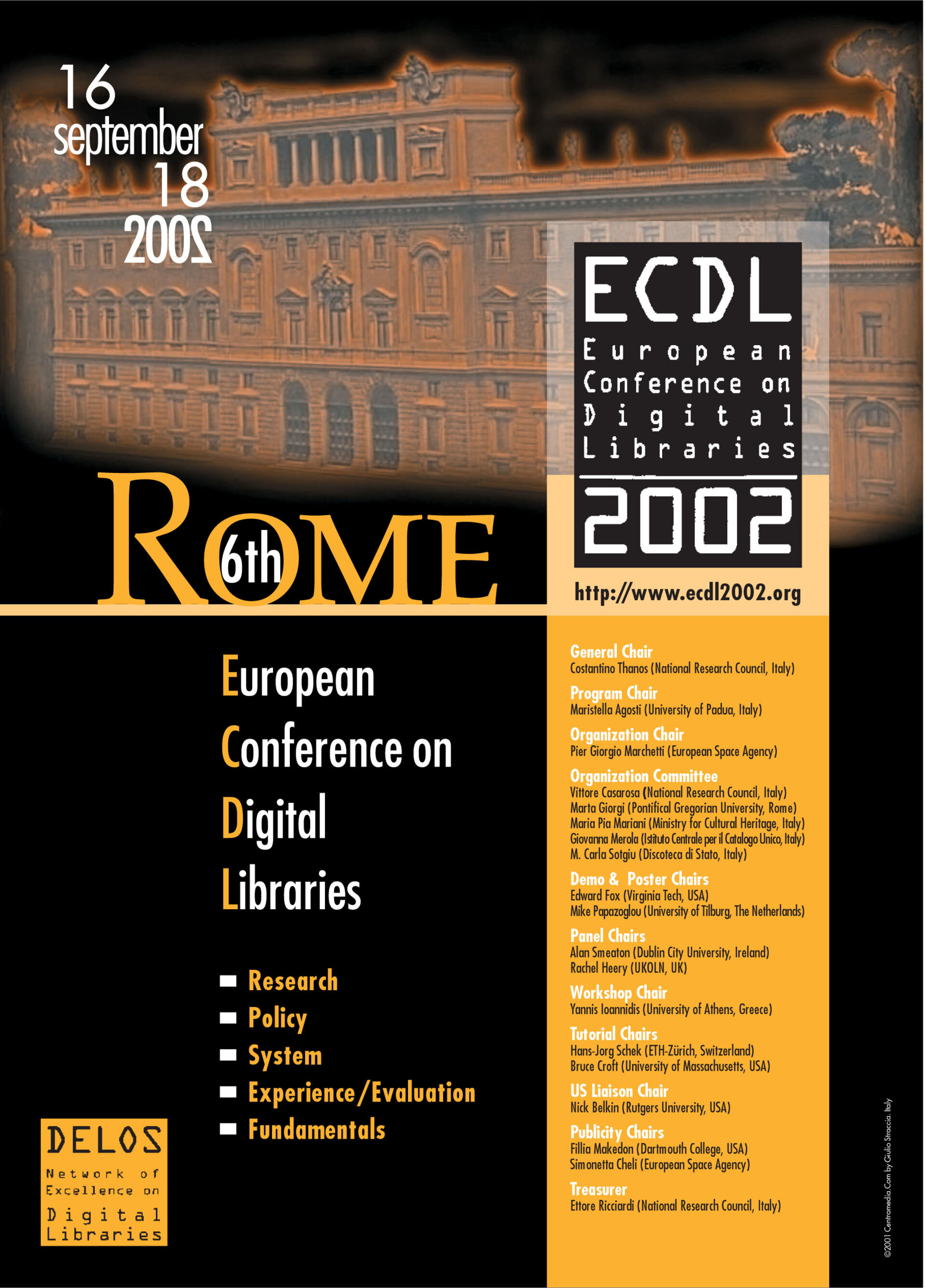 The ECDL 2002 poster