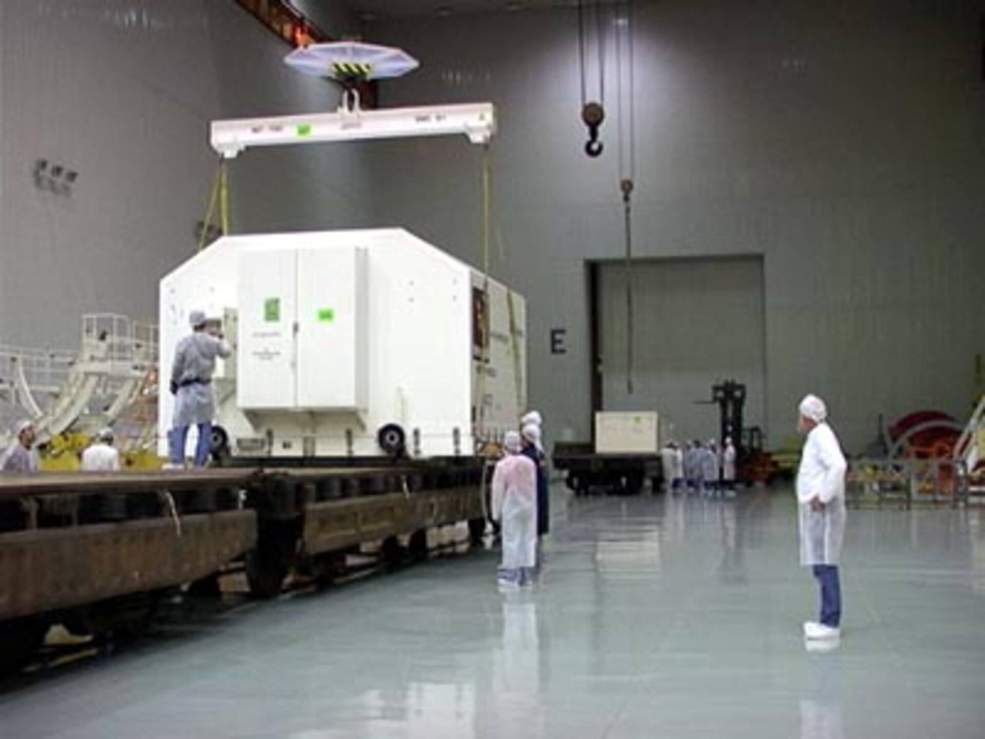 The Service Module container in building 92A-50