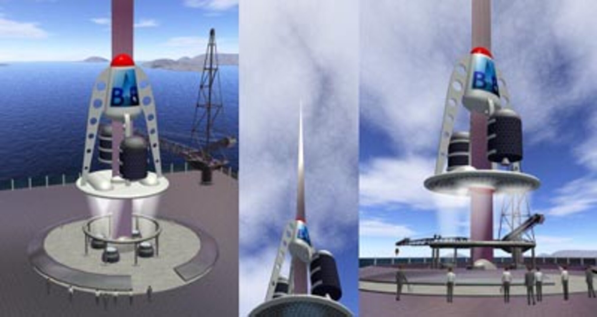 Space Elevator platform in the Pacific