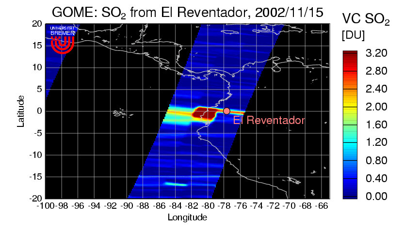 Ecuador volcano emits four times more sulphur dioxide