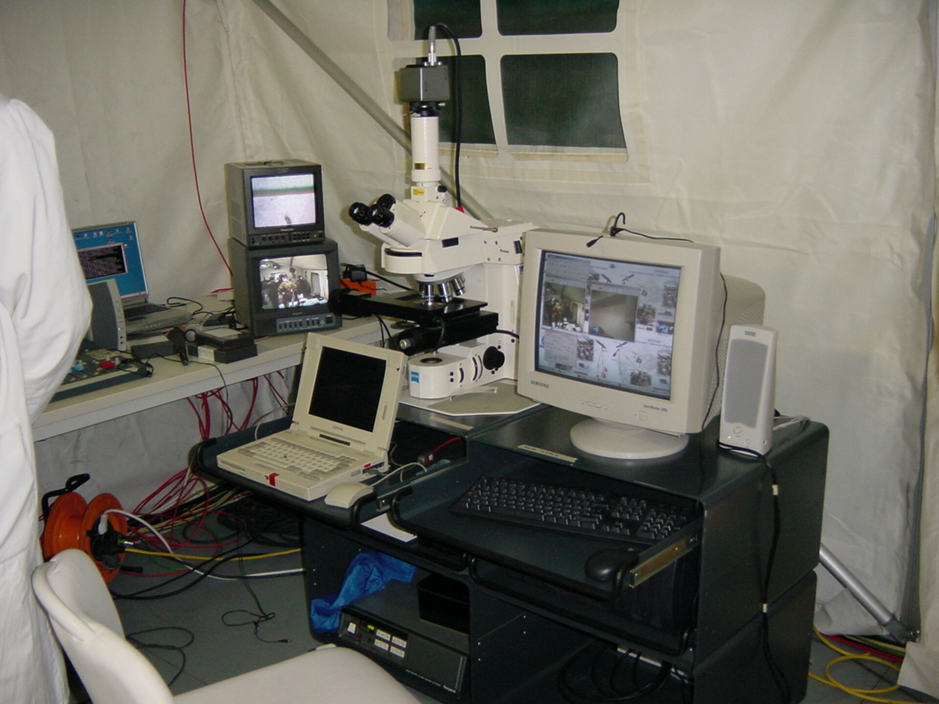 Inside the mobile field hospital