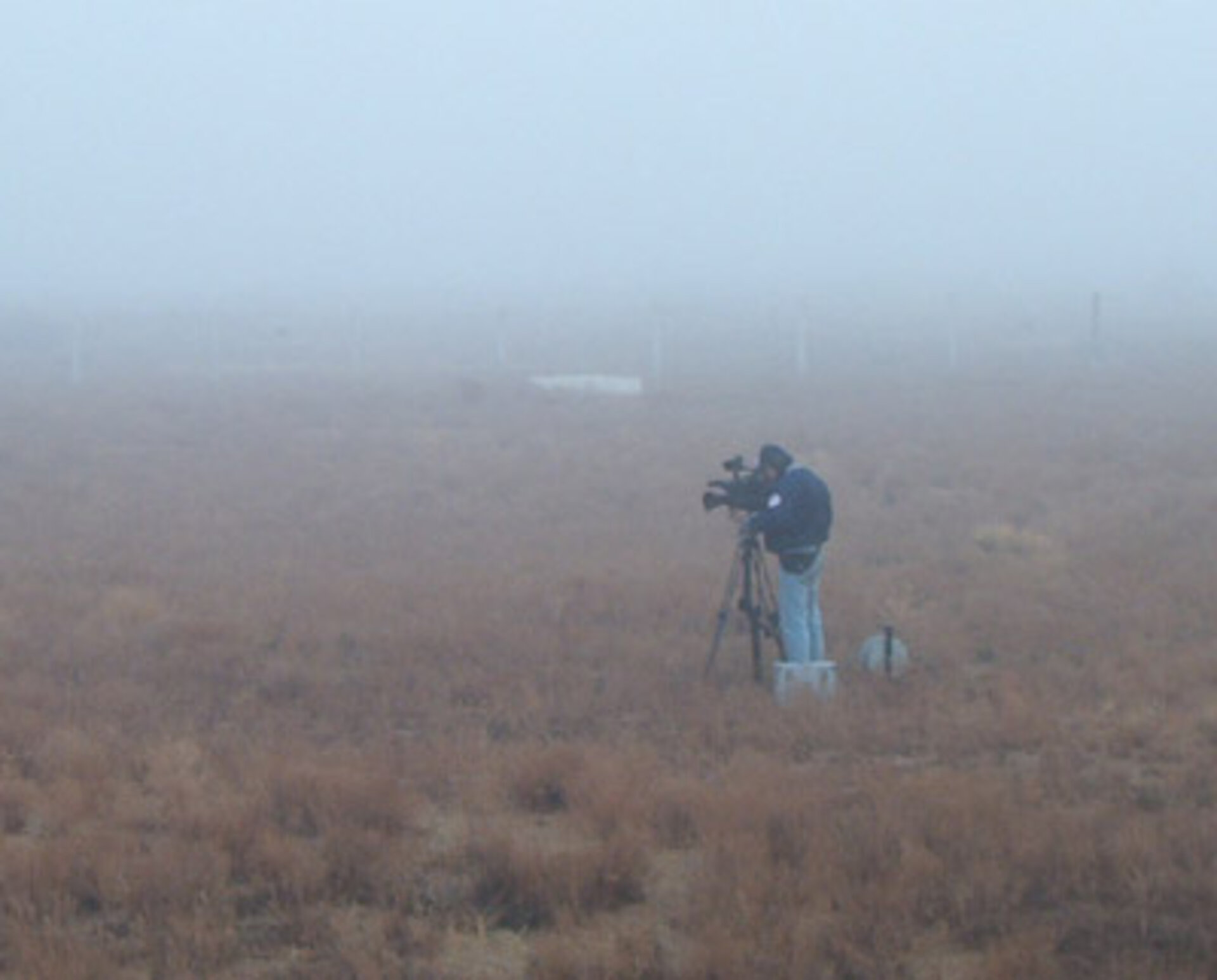 October 30 - Where is the Soyuz launcher? In vain looking through the mist