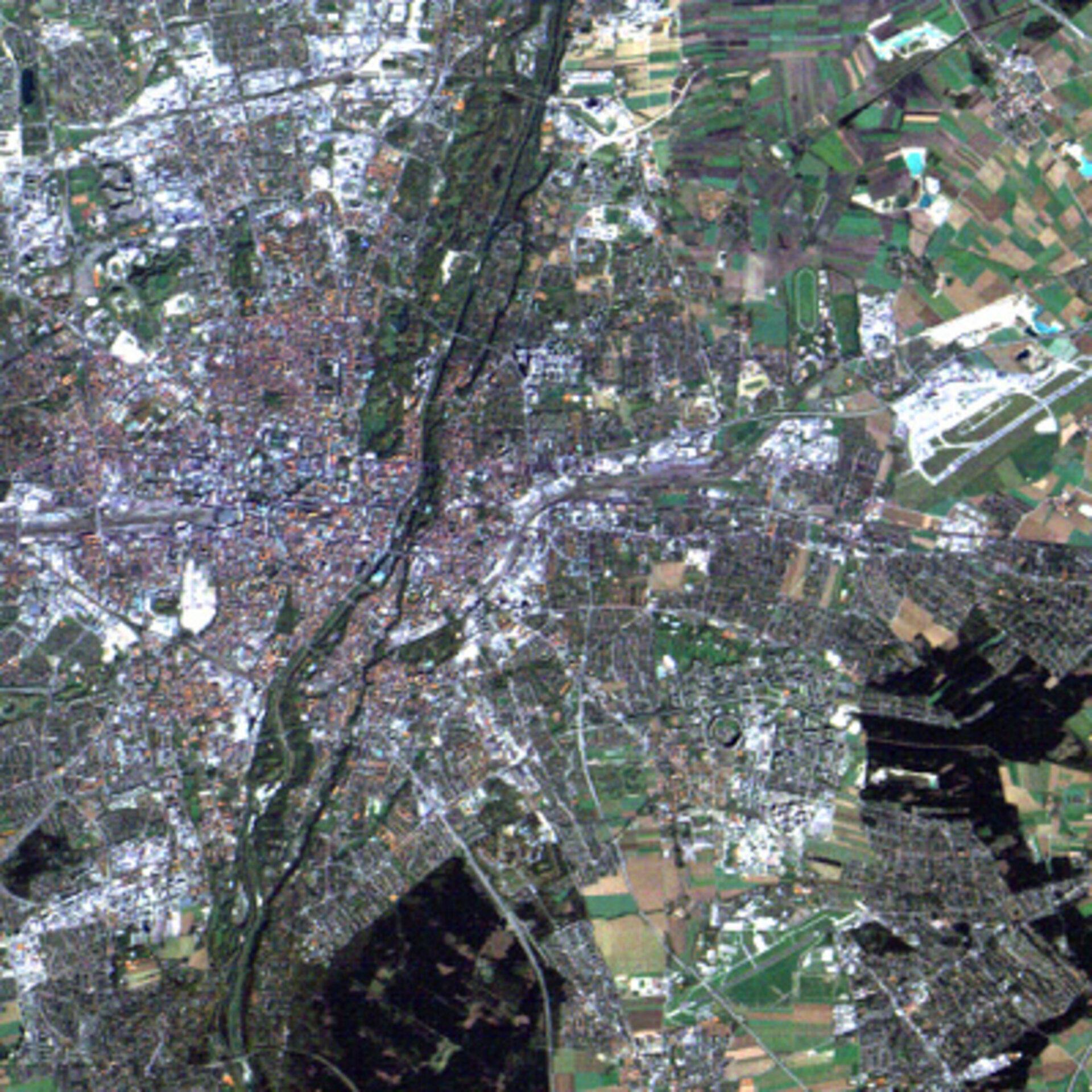 Landsat7-Aufnahme von München