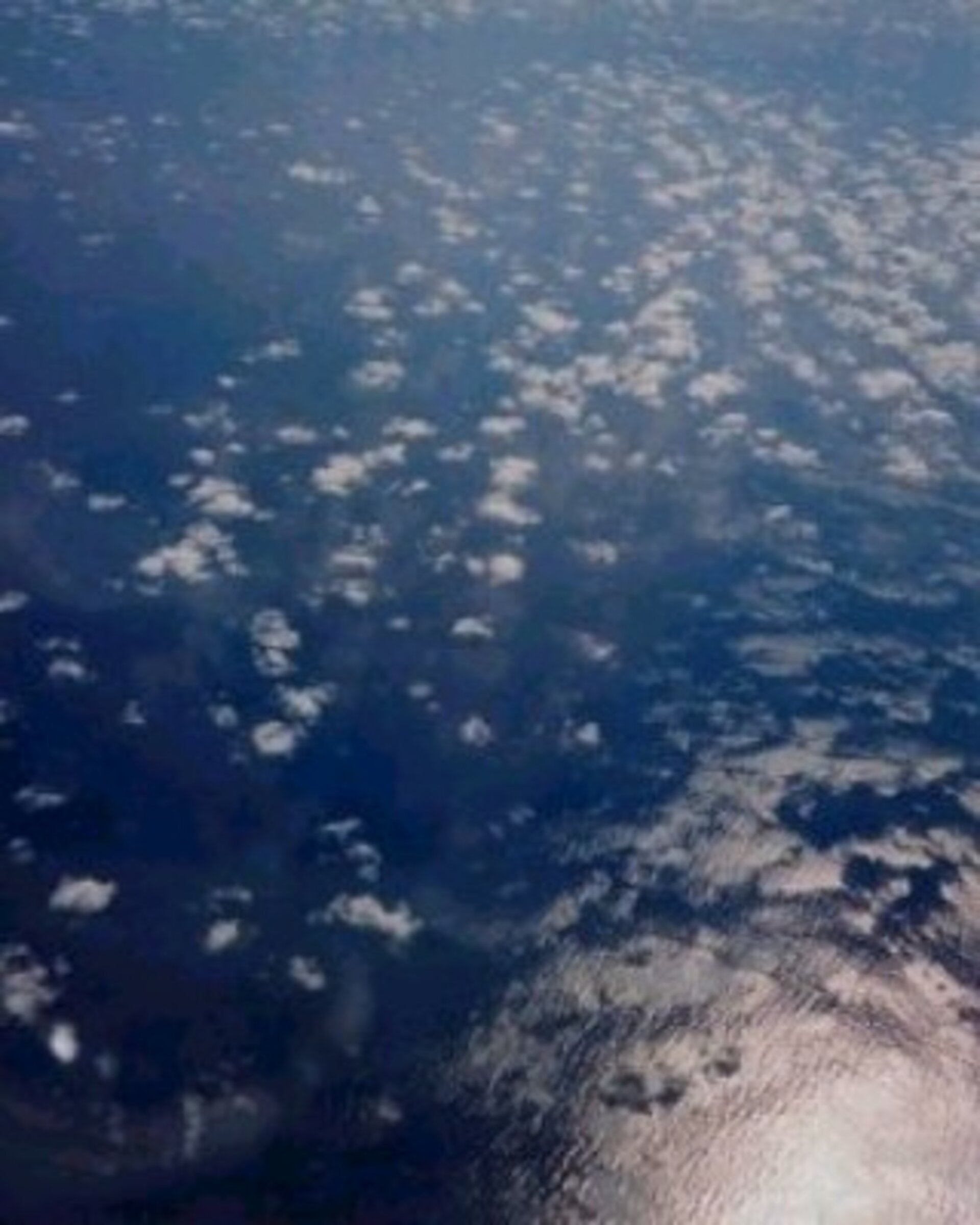 View of scattered cumulus clouds