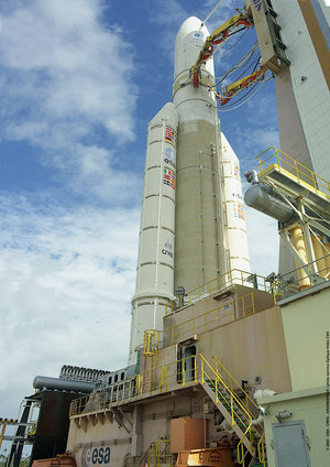 Die Ariane 5 ECA vor dem Start