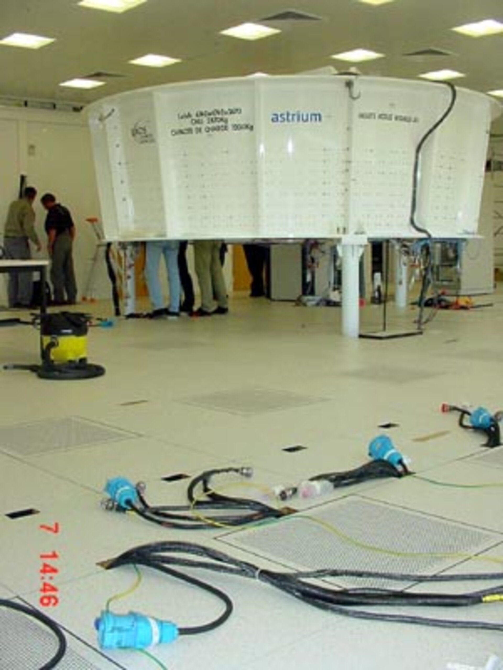 Electrical Test Model (ETM) mock-up testing in the Functional Simulation Facility (FSF)